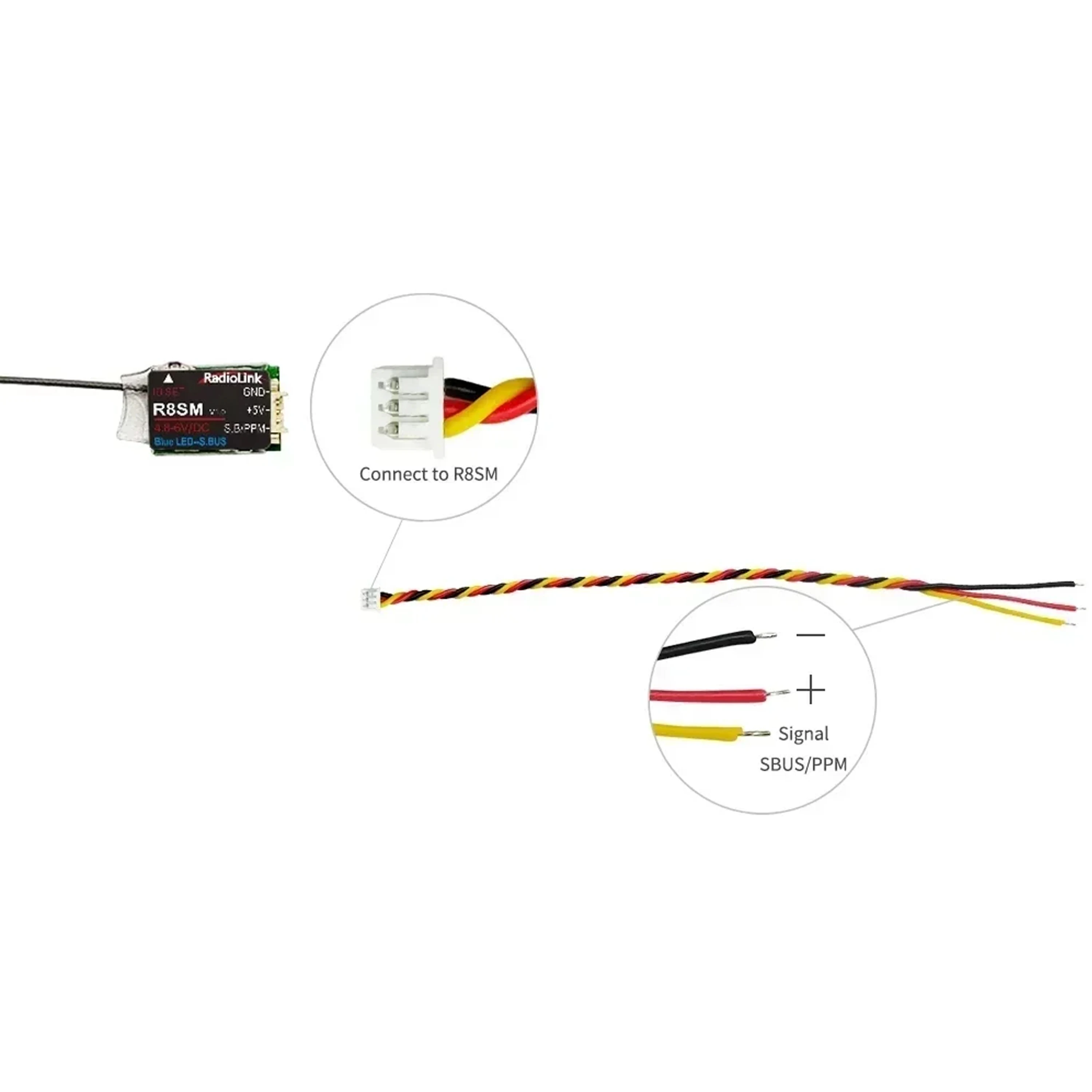 Receiver Sbus 8Ch - Радиоприемник Radiolink R8SM 8-канальный 2.4G Mini