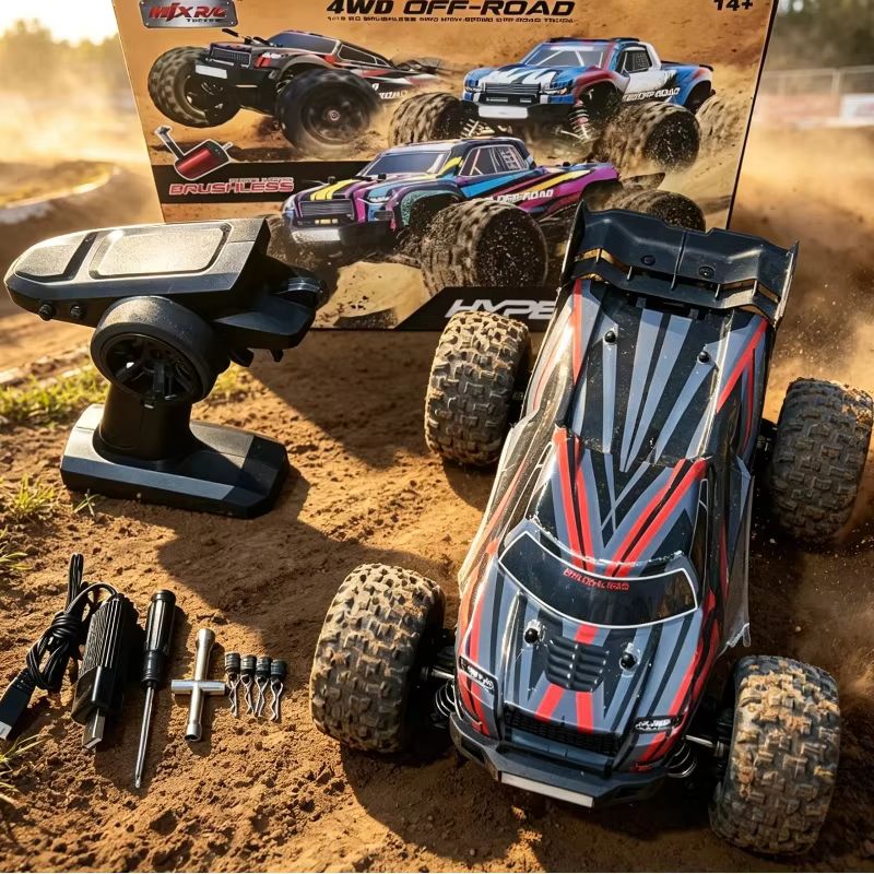 Rc Hobby Grade Monster Truck - MJX Hyper Go 16210 1/16 Темно-серый