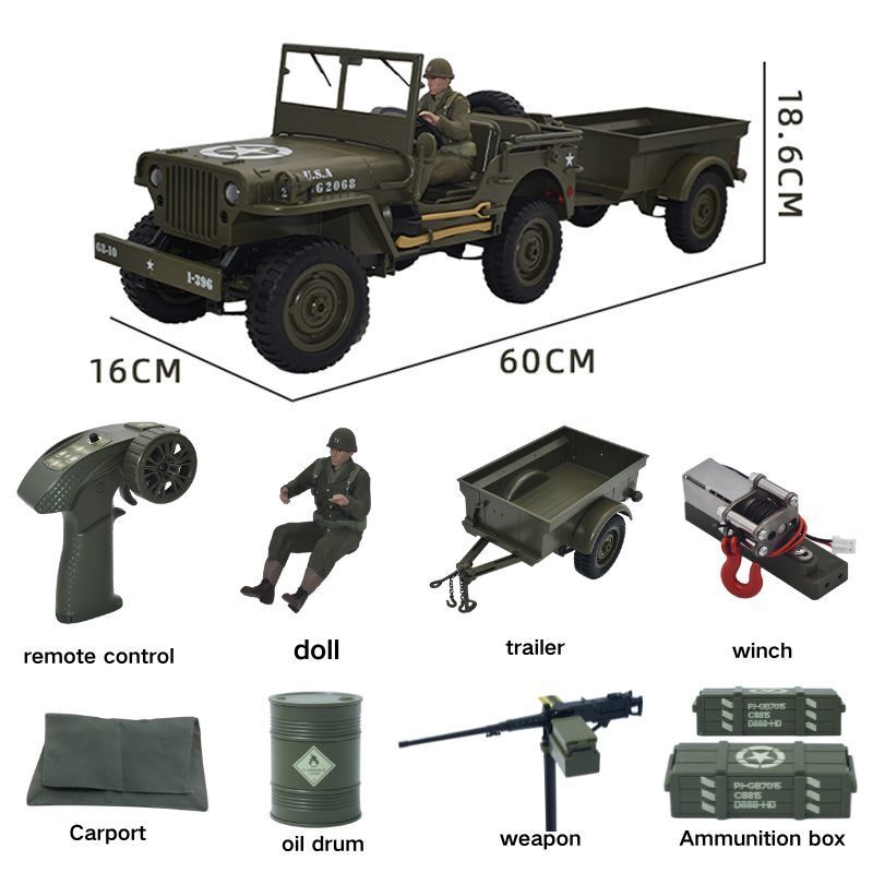 Rc Hobby Grade Truck - Радиоуправляемая машина JJRC C8815: Внедорожный военный