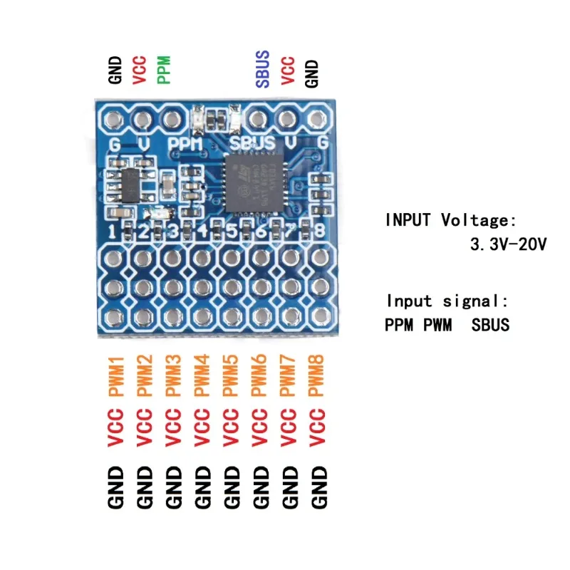JHEMCU SPP-SBUS 8-канальный пр – обзор и цена Receiver Sbus 8Ch